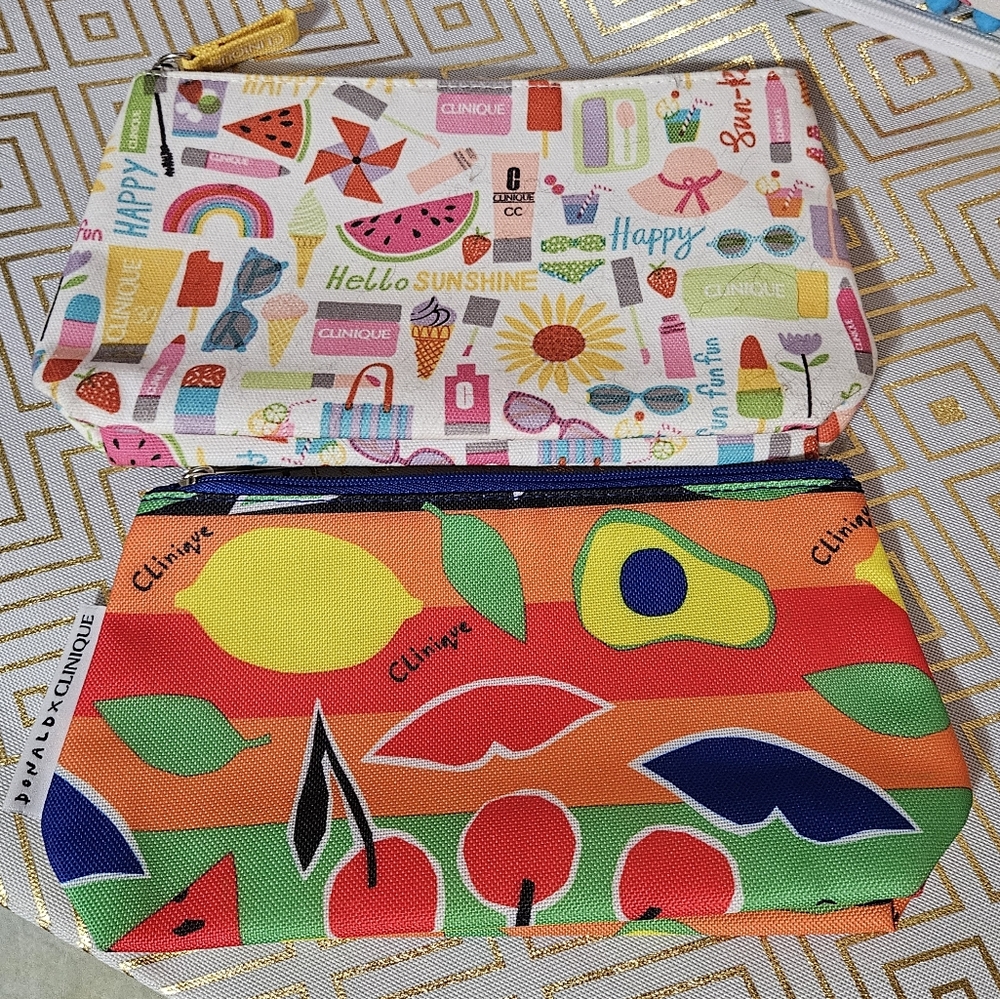 Clinique Cosmetic Makeup 2 Bag Set